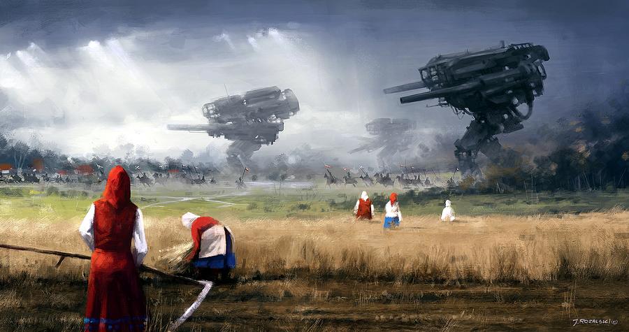 Science Fiction Painting - Before the Storm by Jakub Rozalski