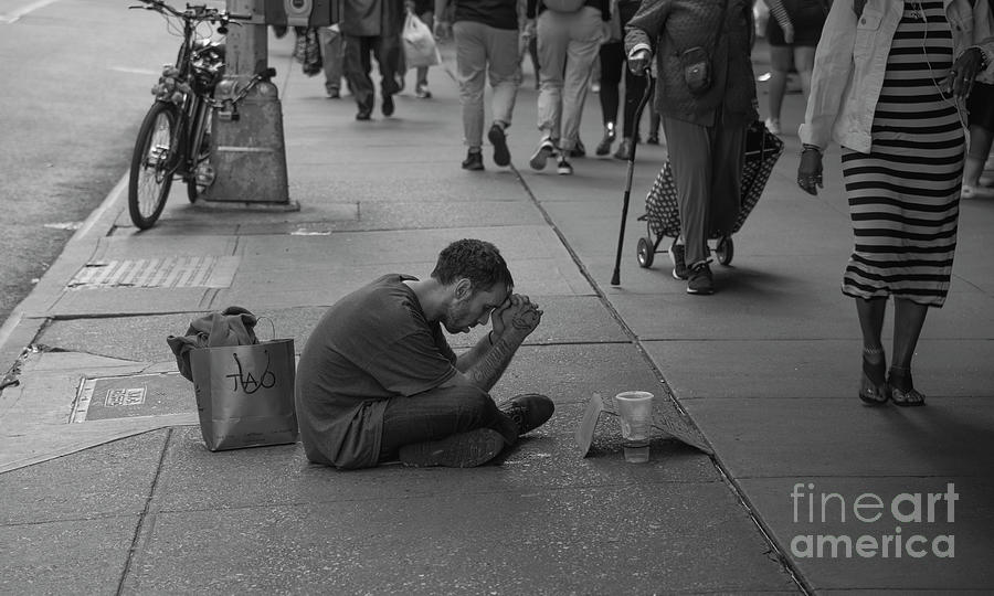 Begger on the street Photograph by FineArtRoyal Joshua Mimbs