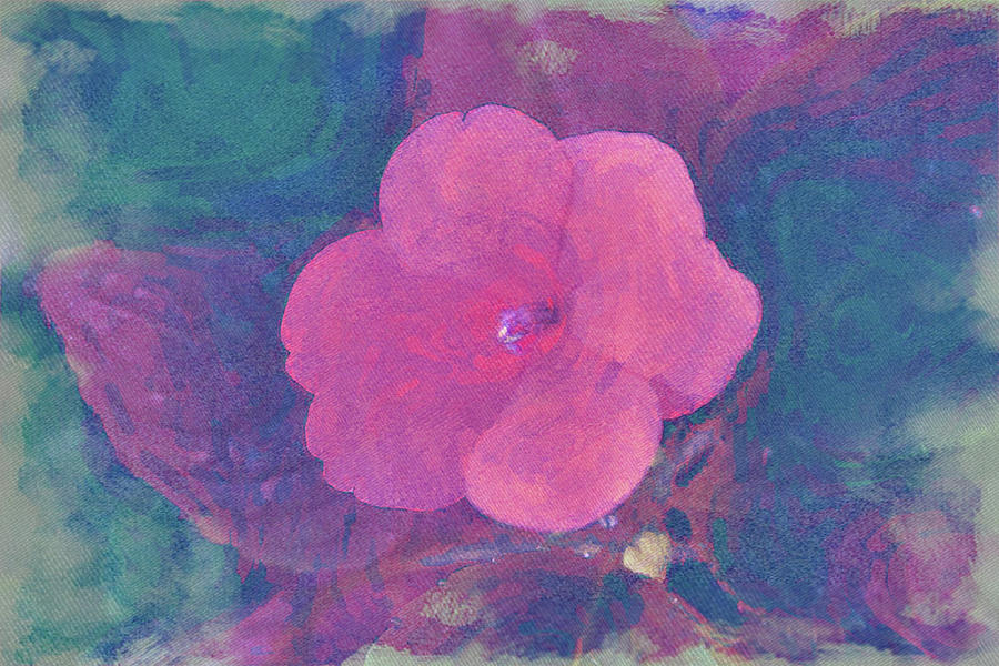 Begonia Flower in Pink Digital Art by Gaby Ethington
