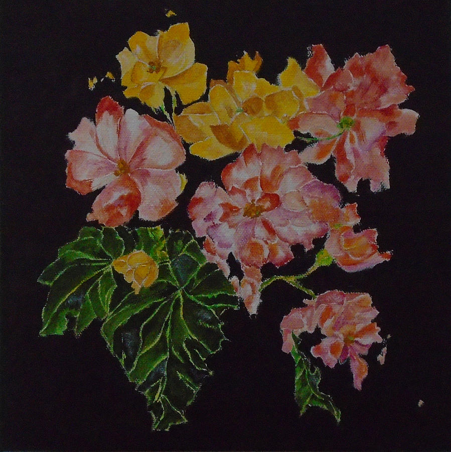 Begonias Painting by Georgia Donovan