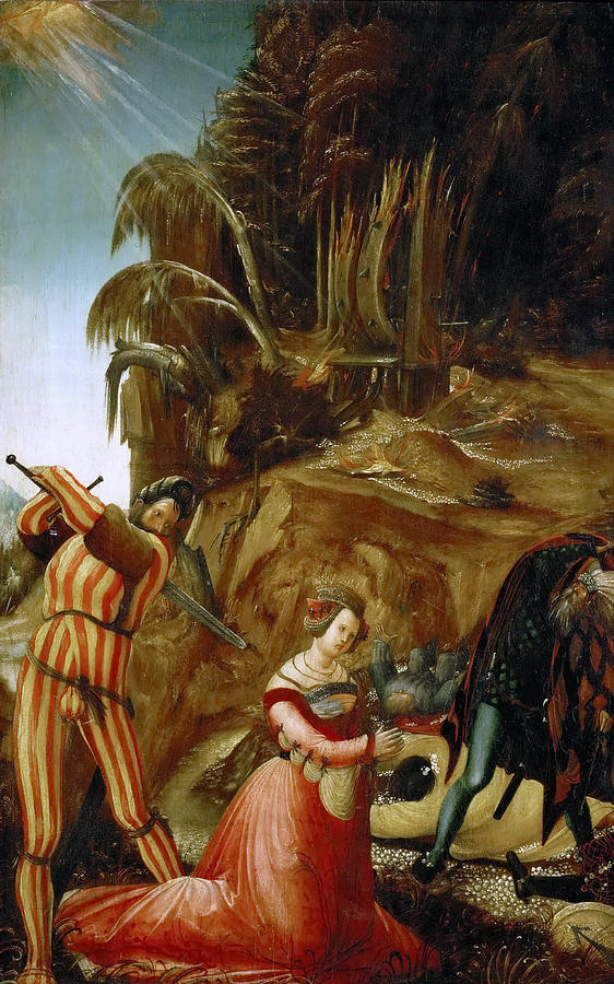 Beheading of Saint Catherine  Painting by Albrecht Altdorfer