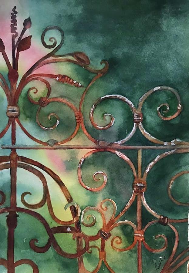 Behind the Garden Gate Painting by Beth Fontenot