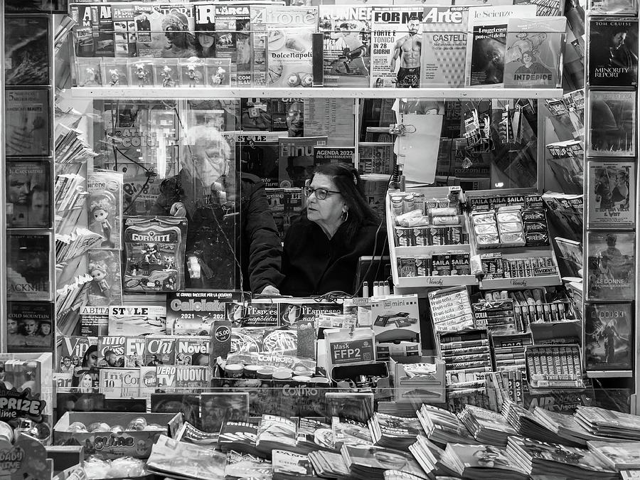 Behind the newspapers Photograph by Marie Schleich