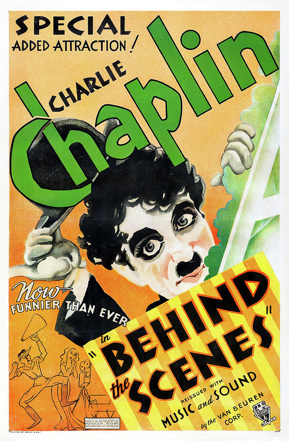 Vintage Mixed Media - Behind the Screen, 1916 by Movie World Posters