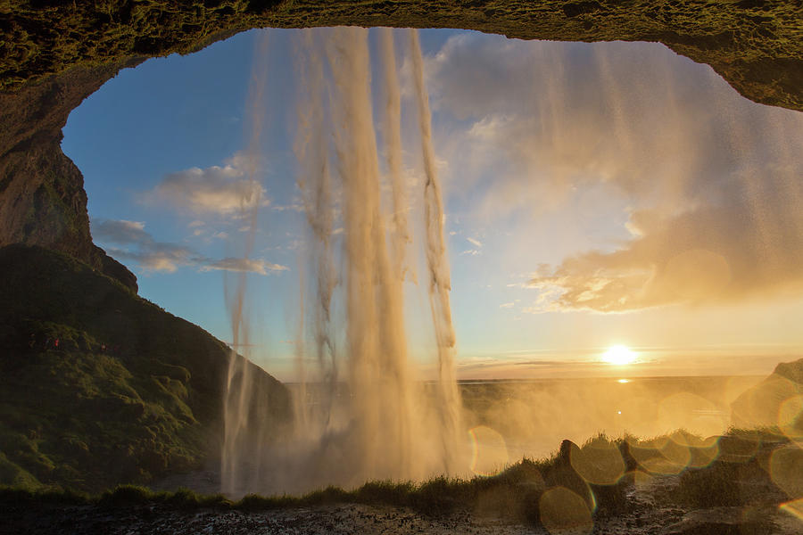 Behind the waterfall Photograph by Daniele Bonaldo - Pixels