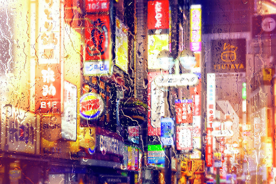 Behind the Window - Tokyo Shibuya Photograph by Philippe HUGONNARD