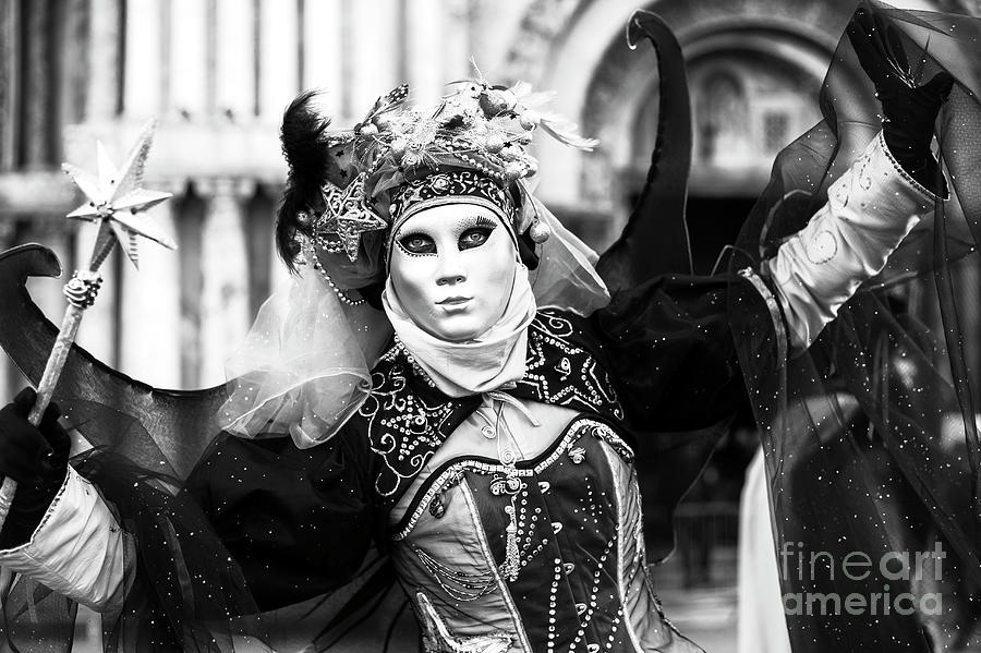 Behold the Carnival Model in Venice Italy Photograph by John Rizzuto