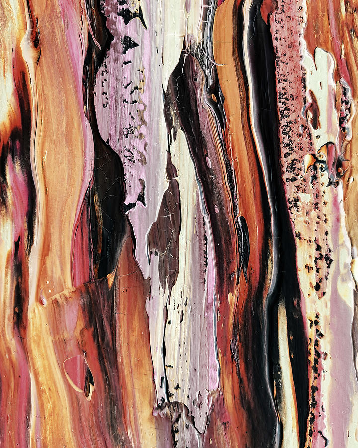 Beige Brown Terra Warm Organic Line Brush Strokes Contemporary Decor III Painting by Irina Sztukowski