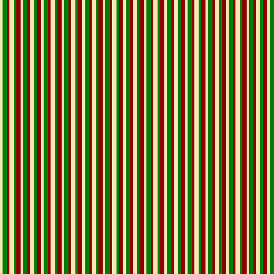 Abstract Digital Art - Beige, Green, and Dark Red Colored Lines Pattern by Aponx Designs