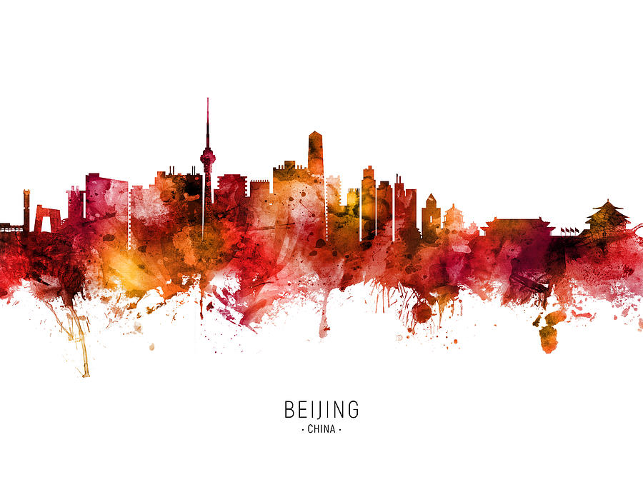Beijing Digital Art - Beijing China Skyline #82 by Michael Tompsett Beijing Digital Art - Beijing China Skyline #82 by Michael Tompsett