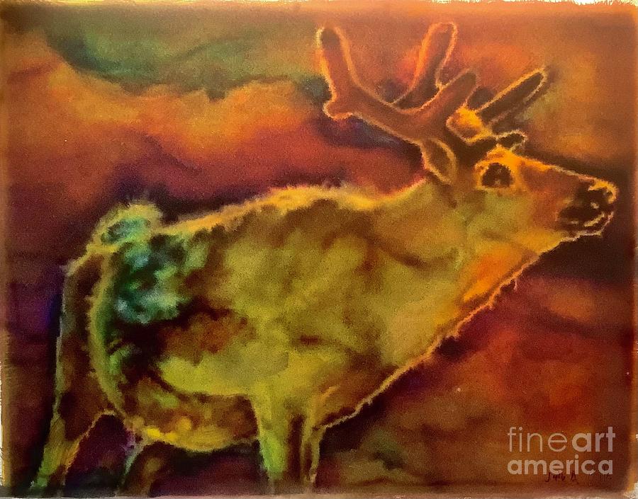 Being Caribou Painting by FeatherStone Studio Julie A Miller