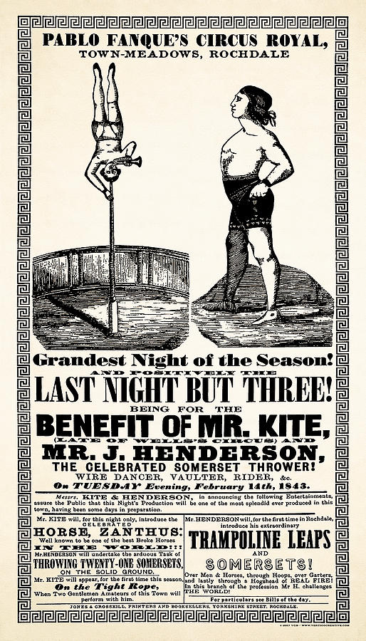 The Beatles Digital Art - Being for The Benefit of Mr Kite 1843 - Vintage Poster Art - Beatles Song Inspiration by Vertigo Creative