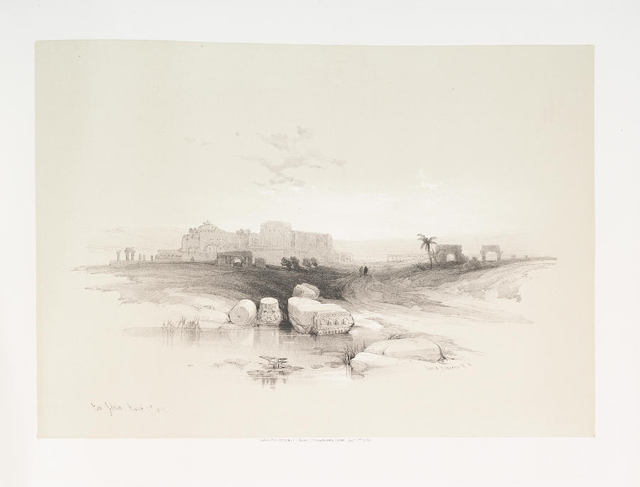 Beit Jebrin, or Eleutheropolis ca 1842 - 1849 by William Brockedon, Painting by Artistic Rifki