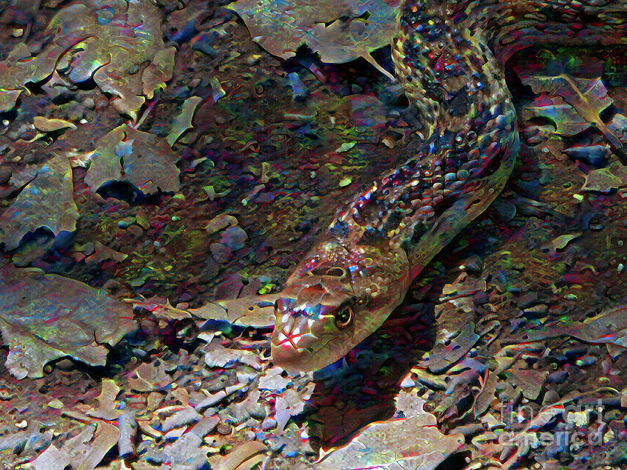 Bejeweled Gopher Snake Digital Art by Denise Deiloh