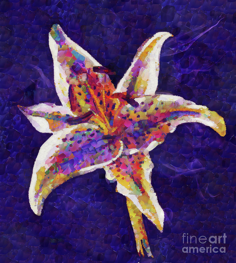 Bejeweled Lily Digital Art by Judi Bagwell