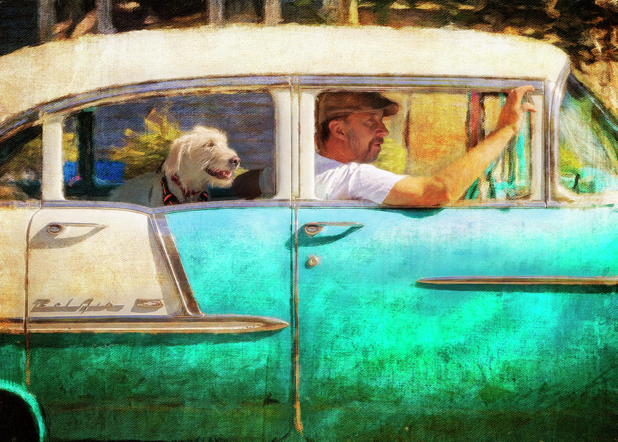 Bel-Air Window Dog and Master Photograph by Craig J Satterlee