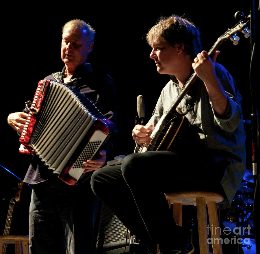 Bela Fleck and Bruce Hornsby Photograph by David Oppenheimer