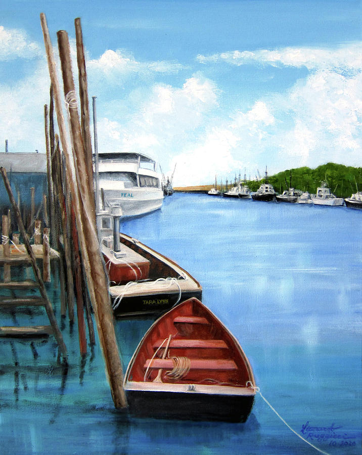 Belford Fishing Port Painting by Leonardo Ruggieri