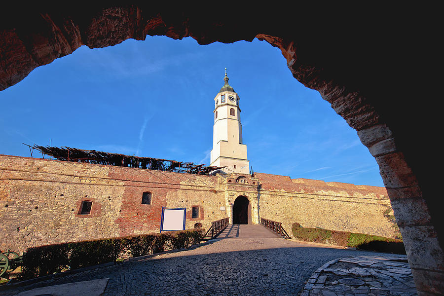 Architecture Photograph - Belgrade. Kalemegdan old town gate and tower view by Brch Photography