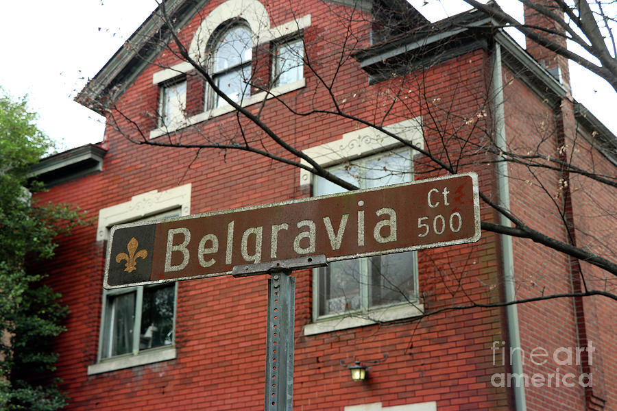 Belgravia Street Sign in Old Louisville Kentucky 9677 Photograph by Jack Schultz