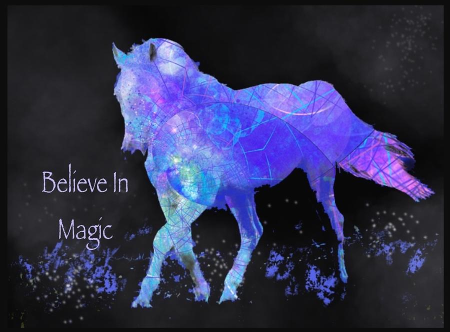 Believe in Magic Horse No. 1 Digital Art by Eileen Backman
