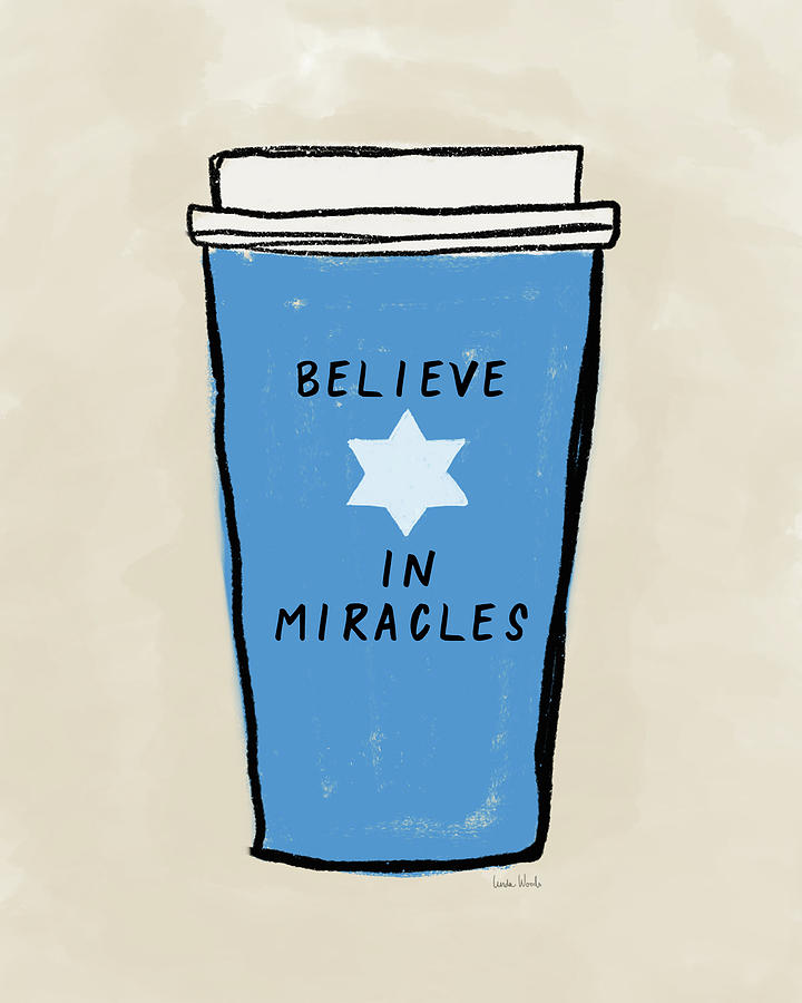 Hanukkah Mixed Media - Believe In Miracles- Judaic Art by Linda Woods by Linda Woods