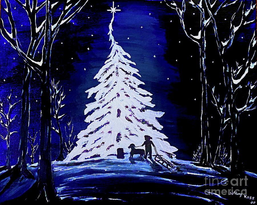 Believe Christmas Card Painting by Jeffrey Koss