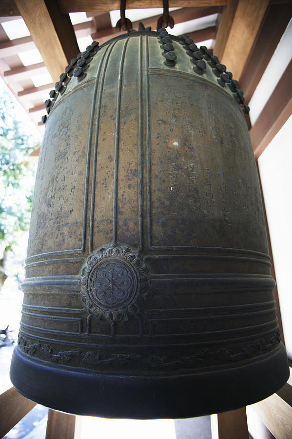 Bell at a Buddhist Temple, Kamakura, Japan Photograph by Jeremy Maude
