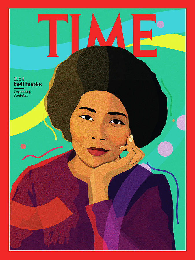 Time Photograph - Bell Hooks, 1984 by Art by Monica Ahanonu for TIME