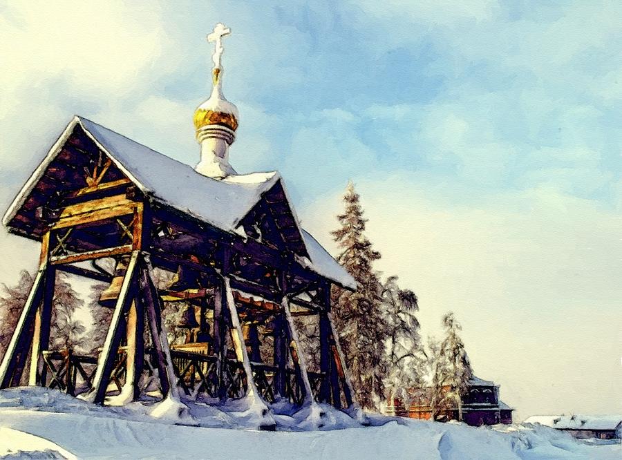 Bell House In A Winter Landscape Near St Petersburg L B Digital Art