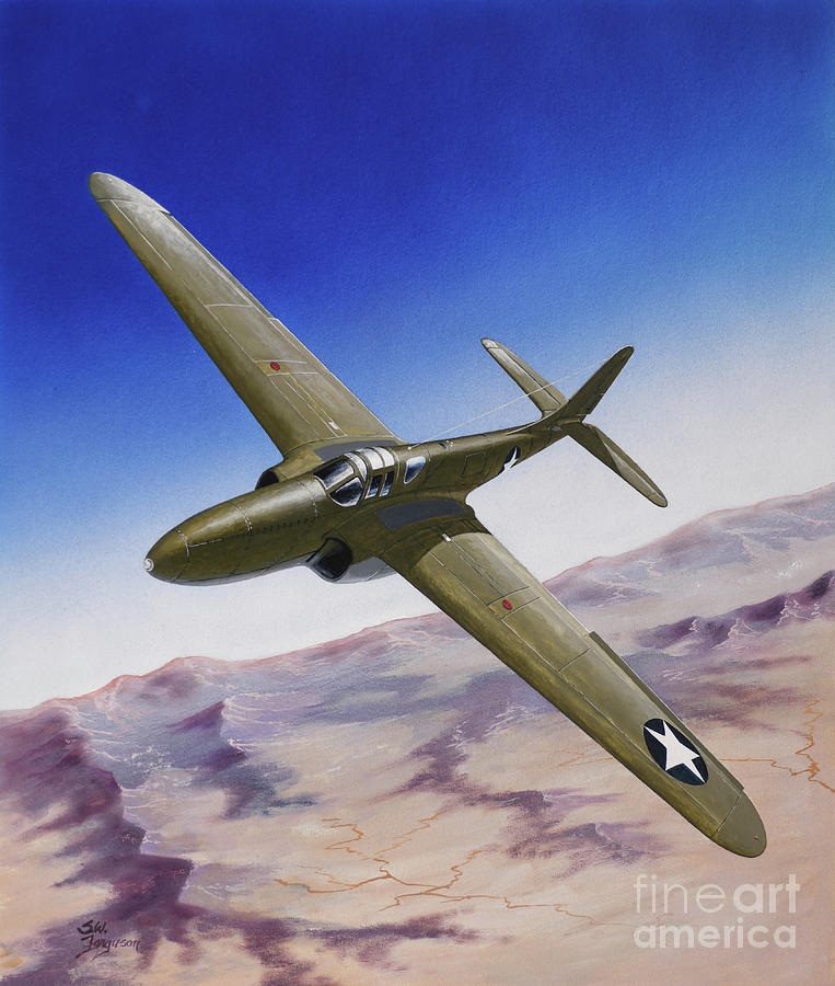 Bell P-59 Airacomet Painting by Steve Ferguson