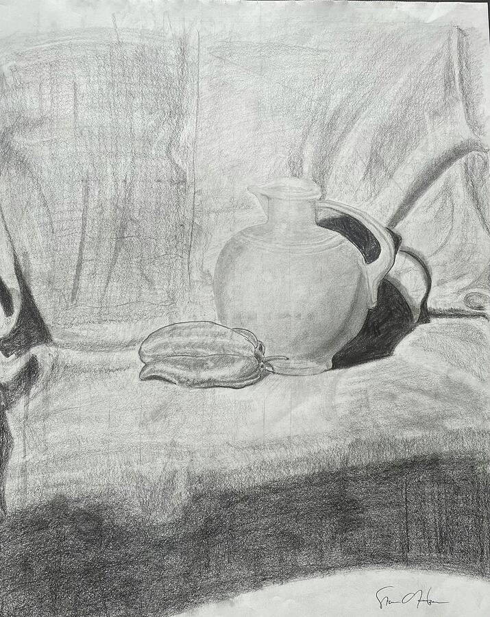 Bell pepper and vessel Drawing by Stephen Ohara - Fine Art America