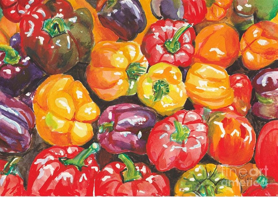 Bell Peppers Painting by Cami Lee