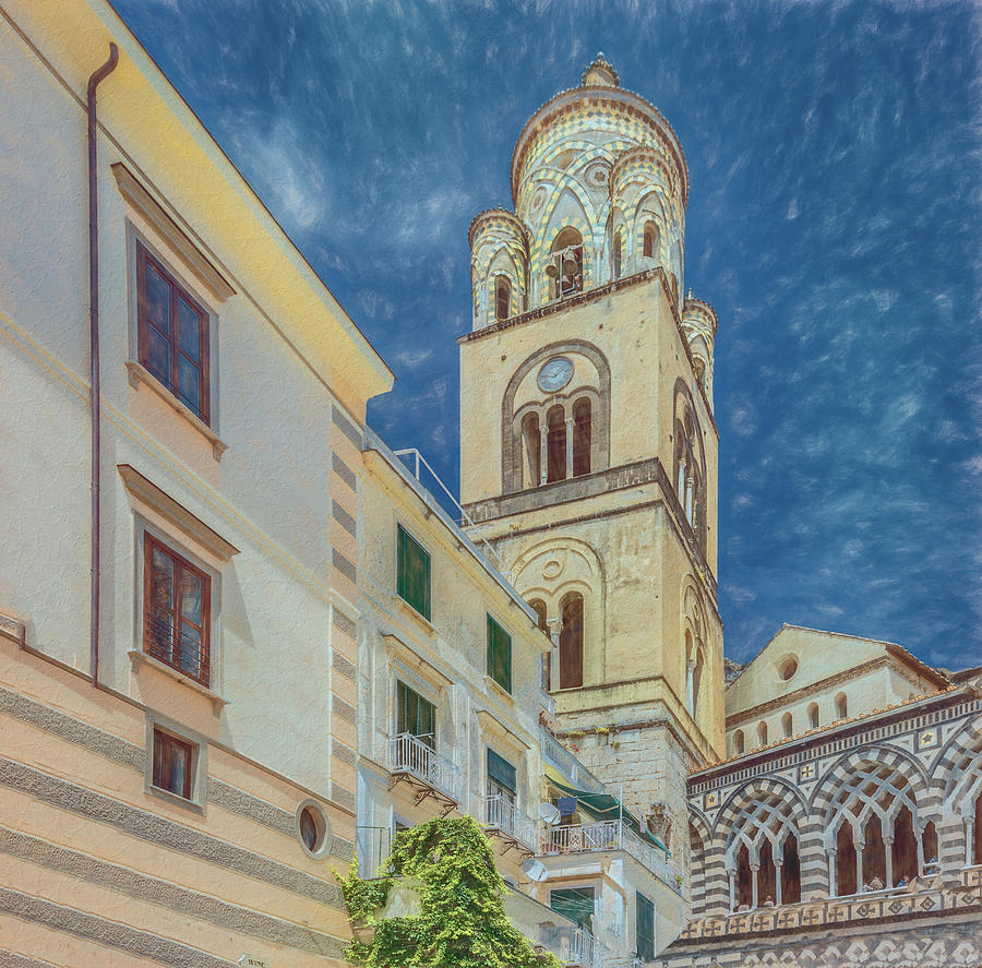 Bell Tower, Amalfi Cathedral Photograph by Marcy Wielfaert