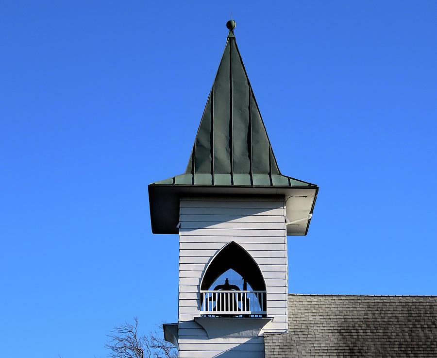 Bell Tower at Moravian Church Photograph by Linda Stern