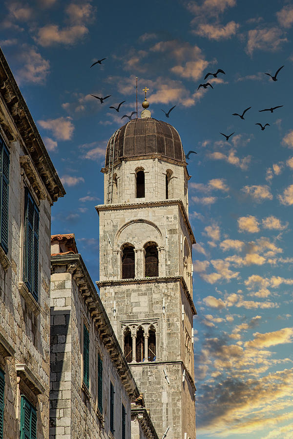 Bell Tower in Dubrovnik Under Dusk Sky Photograph by Darryl Brooks