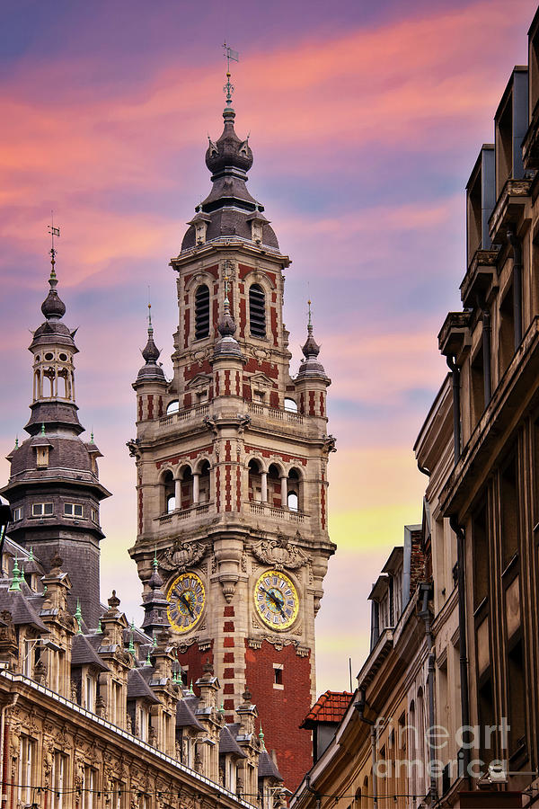 Bell tower in Lille, France Photograph by Delphimages Photo Creations