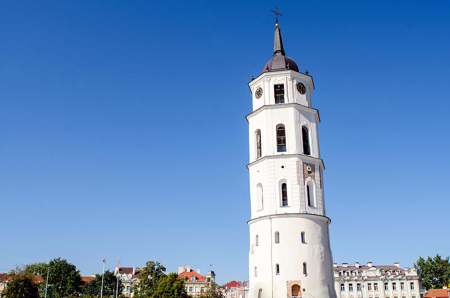 Bell Tower of Vilnius Cathedral Photograph by David Crespo