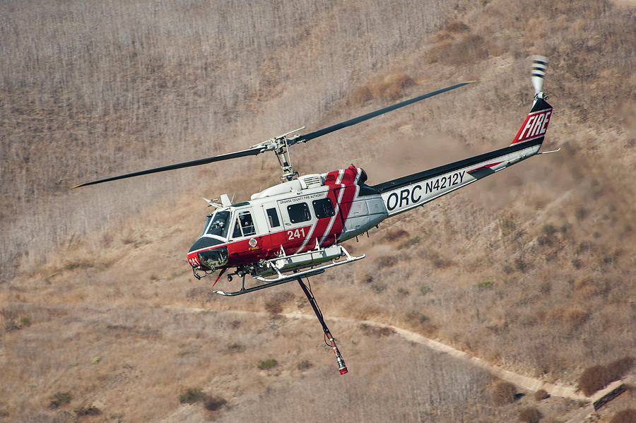 Bell UH-1H Iroquois Firefighting helicopter Photograph by Erik Simonsen