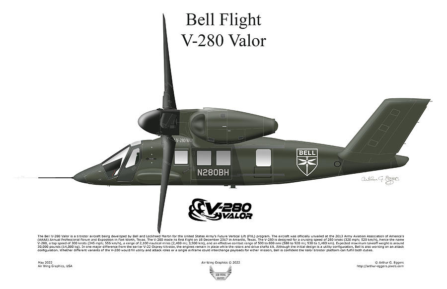 Bell V-280 Valor Tiltrotor Digital Art by Arthur Eggers | Pixels