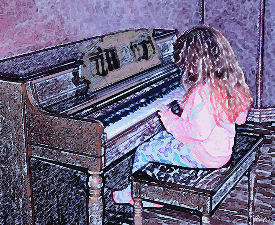 Piano Practice Digital Art by Vallee Johnson