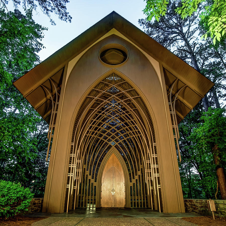 Bella Vista Arkansas Cooper Chapel - Architectural 1x1 Photograph by Gregory Ballos
