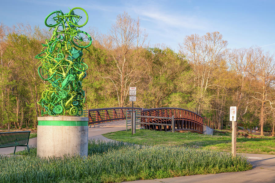 Northwest Arkansas Photograph - Bella Vista Bike Sculpture Along the Northwest Arkansas Razorback Greenway by Gregory Ballos