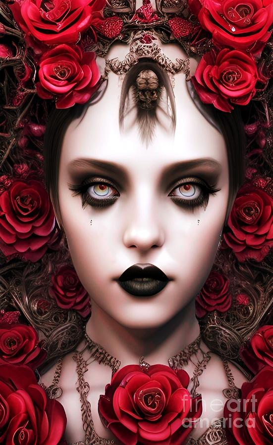 Belladonna Gothic Portrait Digital Art by Kim Johnson - Fine Art America