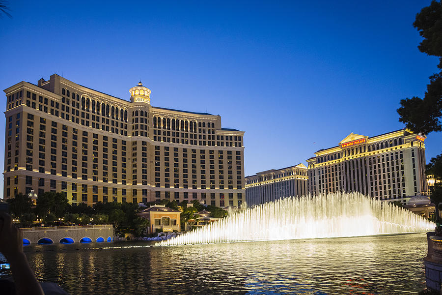 Bellagio Fountains in Las Vegas Photograph by Theasis