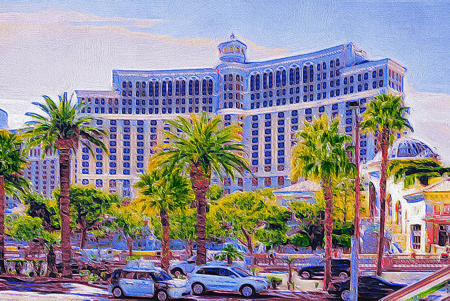 Bellagio Hotel Las Vegas Digital Art by Tatiana Travelways