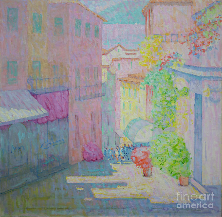 Bellagio in Color Painting by Jerry Fresia