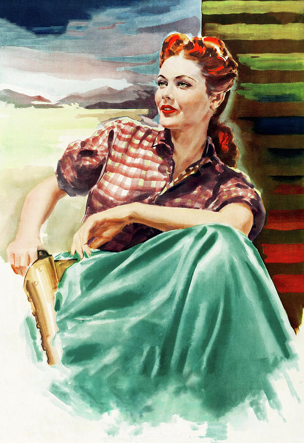 Belle Starr, 1941, movie poster painting by Angelo Cesselon Painting by Movie World Posters