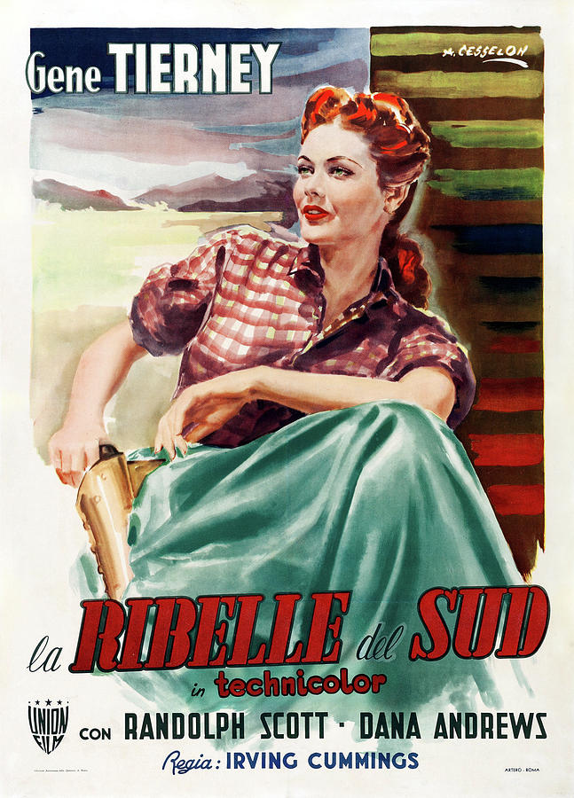 Belle Starr, 1941 - art by Angelo Cesselon Mixed Media by Movie World Posters