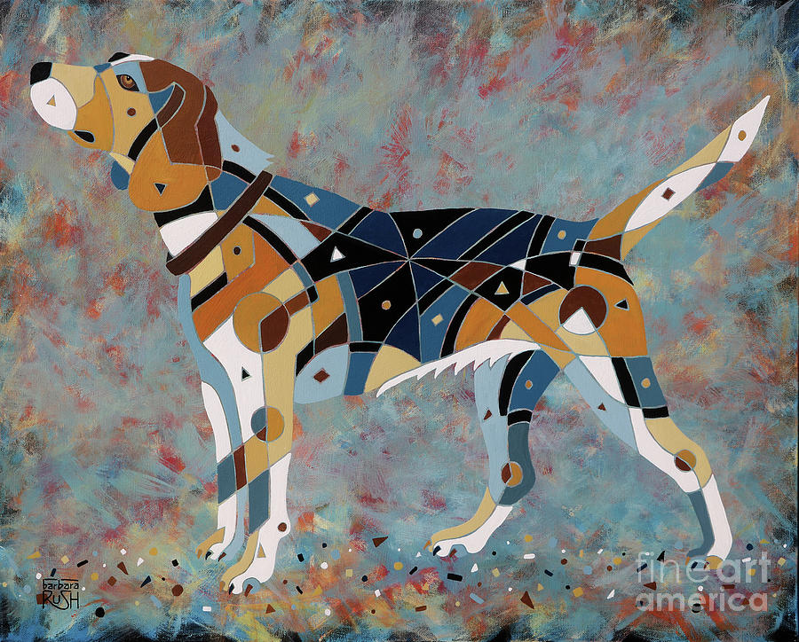 Belle the Beagle Painting by Barbara Rush